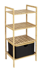 Fürdőszobai polc 3 szinten, bambusz, Ecori, WENKO