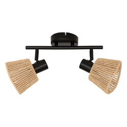 MYHA mennyezeti lámpák 2 fonott papírból készült búrával, 2 x Ø 15 cm