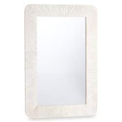 Fali tükör mangófából készült keretben LINES&CURVES, 60 x 90 cm