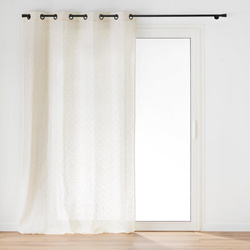 Vászonhatású ablakfüggöny, 140 x 260 cm, LOGAN