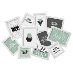 Többkeretes fényképkeret, 11 fényképhez, falra akasztható