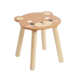 SAFARI gyerekfa szék állatmintával, 28 cm, mackó