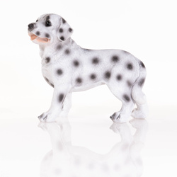 Kerti figura dalmata kutya, 28 cm magas, műkőből készült