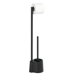 WC-kefe és toalettpapír tartó AVOLA BLACK, WENKO, fekete