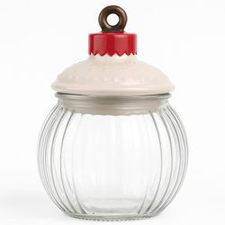 Üvegtartó ünnepi mintával, 1450 ml