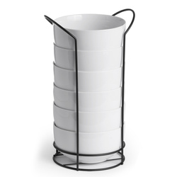 6 tálból álló készlet állvánnyal, 800 ml