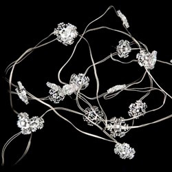 Hópehely fényfüzér, 20 LED