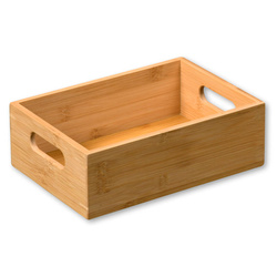 Bambusz tároló fogantyúkkal, 24 x 16,5 cm, Kesper