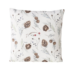 Díszpárna téli növények mintájával NORDALA, 45 x 45 cm