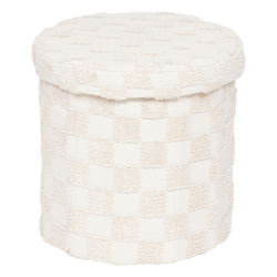 Kerek, összecsukható puff PASTI, tűzött, Ø 38 cm