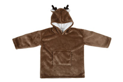 GABIN BRUN kapucnis gyerek poncsó, őzike, 60 x 95 cm