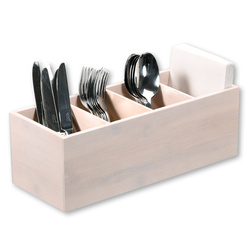 Bambusz evőeszköztartó, szalvétákhoz, 4 rekesz, Kesper