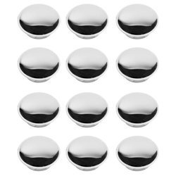 Mágnesek jegyzetekhez, rozsdamentes acél, 12 darabos készlet, ZELLER, ezüst színű