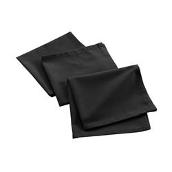 MISTRAL textil szalvéták, újrahasznosított pamut, 3 darab, fekete
