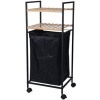 Mosoda, mobilis fürdőszobai kocsi 2 polccal, fürdőszobai polc, 2 az 1-ben