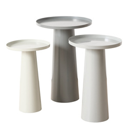 JACKY szürke kávézóasztal készlet, 3 segédasztal