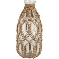 Üvegváz fonott zsinórral, Ø 24 cm