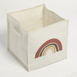 Fehér négyzet alakú játék tároló HEAD IN THE CLOUDS, 31 x 31 x 31 cm