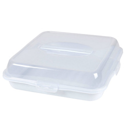 Torta szállító doboz klipszekkel, 36 x 36 x 10 cm