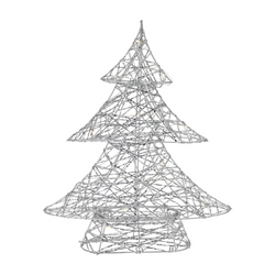 Drót karácsonyfa, LED-es figura 40 cm