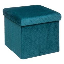 Összecsukható puff, tárolóval, 31 x 30 x 31 cm, velúr