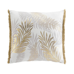 Díszpárna arany mintával és bojtokkal, 50 x 50 cm