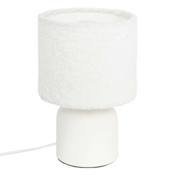 BONA kerámia asztali lámpa bouclé árnyékkal, Ø 14 cm