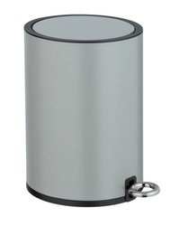 MONZA pedálos fürdőszobai szemetes, Easy Close, 3 liter, Wenko, szürke