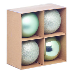 Karácsonyi díszek készlete, Ø 10 cm, 4 darab