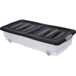 Tárolóedény, kerekeken, újrahasznosított műanyag, 32 l