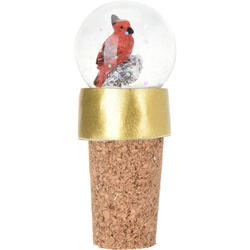 Ünnepi dugó üveghez díszes hógömbbel