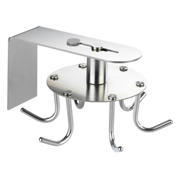 Rozsdamentes acél konyhai akasztó, forgatható, 6 kampóval