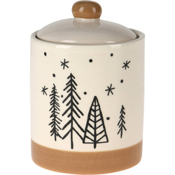 Karácsonyfás süteményes üveg, Ø 10 x 14 cm