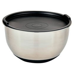 Többfunkciós tál szilikon fedéllel és összetevők mérésére szolgáló skálával, 24 x 24 cm