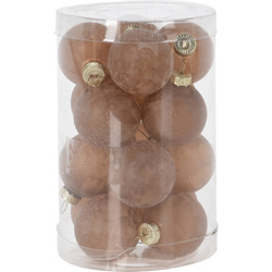 Üveg díszgömb készlet, 16 darab, Ø 3,5 cm