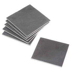 Poháralátét pala, 10 x 10 cm, 6 darab