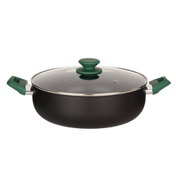 28 cm átmérőjű alumínium lábas üvegfedővel