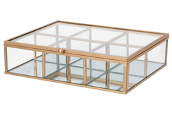 GEMMY üvegdoboz rekesszel, 20 x 16 cm