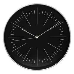 Modern falióra Edith, fekete, Ø 30 cm, nappaliba.