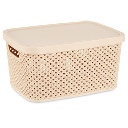 Műanyag kosár fedéllel, szervező, 3,5 l