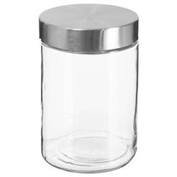 Üveg ételtároló rozsdamentes acél fedéllel, 1200 ml