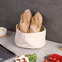 Kenyeres kosár, péksütemény - Ø25x13 cm, ZELLER, bézs