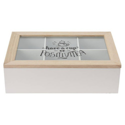 Teásdoboz, fából készült, 24 x 17 x 7 cm