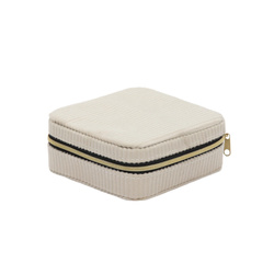 Ékszertartó doboz, kordbársony, 12 x 12 x 5 cm
