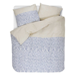 Kék és bézs mintás, 200 x 220 cm-es, pamut szatén ágynemű szett, Esprit