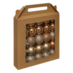 Karácsonyfadíszek, 25 darab, Ø 6 cm