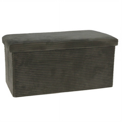 Hosszú kordbársony puff, 76 x 40 x 38 cm