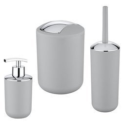 BRASIL fürdőszobai kiegészítő készlet, szappanadagoló + WC-kefe + 2 l-es szemetes, WENKO