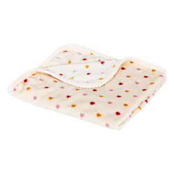 Szív mintás AMOUR takaró, 75 x 100 cm