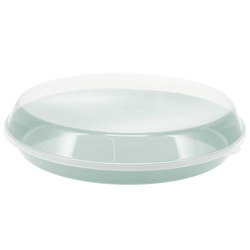 Műanyag tálca tetővel, Ø 35,5 x 8,5 cm